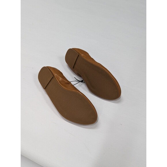 Torrid NWT Size 6.5 Cognac Faux Leather Ballet scrunch flats - Picture 4 of 9